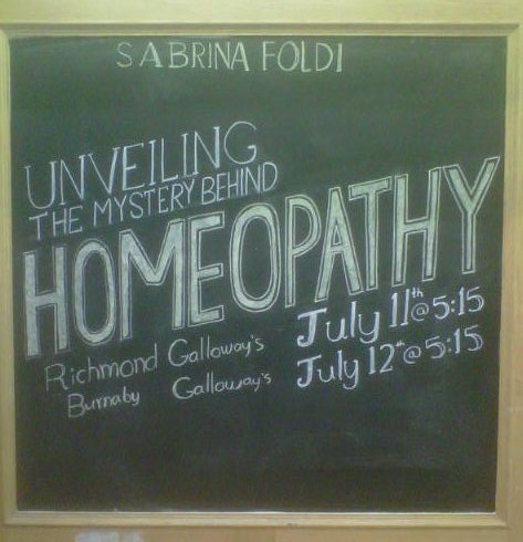 Unveiling the Mystery Behind Homeopathy – chalkboard art!